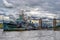 HMS Belfast and Tower Bridge, London.