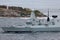 HMS Daring Type 45 Daring-class air-defence destroyer of the Royal Navy departing Sydney Harbor