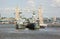 HMS Portland and HMS Belfast at Tower Bridge