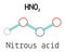 HNO2 nitrous acid molecule