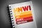 HNWI - High Net-Worth Individual acronym on notepad, business concept background