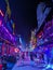 Ho Chi Minh City, Vietnam - A crowd of people move along Bui Vien Street , a popular nightlife district lined with