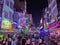 Ho Chi Minh City, Vietnam - A crowd of people move along Bui Vien Street , a popular nightlife district lined with