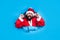 Ho Ho Ho. happy new year. merry christmas. seasonal xmas sales. bearded mature man wear red santa claus costume. ready