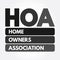 HOA - Homeowners Association acronym concept