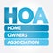 HOA - Homeowners Association acronym concept