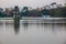 Hoan Kiem lake with The Huc bridge, Hanoi