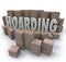 Hoarding Boxes Piled Up Word Collection Mess Trash