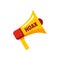 Hoax megaphone icon flat isolated vector