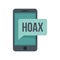 Hoax phone sms icon flat isolated vector