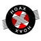 Hoax rubber stamp