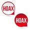 Hoax sign label tag