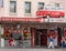 Hobart, Tasmania, Australia - December 14, 2009: Red Herring VW van on display above two stores in Liverpool Shopping Street, one