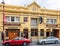 Hobart, Tasmania, Australia - December 14, 2009: Yellow historic Brunswick Hotel building on Liverpool Street is now bar,