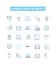 Hobbies and retreats vector line icons set. Retreats, Hobbies, Crafts, Outdoors, Music, Gardening, Photography