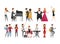 Hobby of Musician People Set Vector Illustration