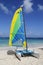 Hobie Cat catamaran ready for tourists at Bavaro Beach in Punta Cana