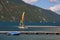 Hobie cat sailing on Lac du Bourget