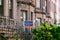 Hoboken, NJ, USA - May 4th 2020 : Sign on a residential stoop supporting  healthcare heroes and front line workers