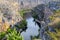 Hoces del Rio Duraton Nature Reserve, cliffs and winding river, Spain