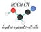 HOCH2CN hydroxyacetonitrile molecule