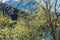 Hochblaser - Panoramic view of Leopoldsteiner lake in in Eisenerz, Ennstal Alps, Styria, Austria. Vibrant autumn coloured forest