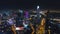 HOCHIMINH, VIETNAM - MAY, 2023: Aerial drone night city of Ho Chi Minh City (Saigon) Vietnam skyline at night
