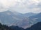 Hochkogel - A distant view on the iron mine in Eisenerz in Austria, The mine is surrounded by high Alps. Thick clouds, overcast