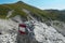 Hochschwab - Panoramic view of majestic mountain peak Zagelkogel in Hochschwab massif, Styria, Austria. Idyllic hiking trail