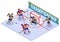 Hockey Championship Isometric Composition