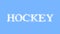 Hockey cloud text effect sky isolated background