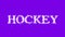 Hockey cloud text effect violet isolated background