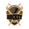 hockey club logo element. Vector illustration decorative design