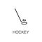 Hockey flat icon or logo for web design.