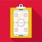 Hockey game plan icon, flat style