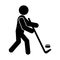 Hockey glyph icon