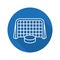 Hockey goal flat linear long shadow icon