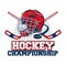 Hockey logo badge emblem template for team and tournament event