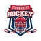 Hockey logo badge emblem template for team and tournament event