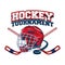 Hockey logo badge emblem template for team and tournament event