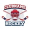 Hockey logo badge emblem template for team and tournament event