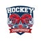 Hockey logo badge emblem template for team and tournament event