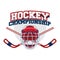 Hockey logo badge emblem template for team and tournament event