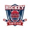 Hockey logo badge emblem template for team and tournament event