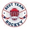 Hockey logo badge emblem template for team and tournament event