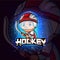 The hockey mascot esport logo design