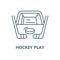 Hockey play vector line icon, linear concept, outline sign, symbol