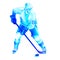 Hockey player attack illustration