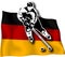 Hockey player on German flag