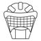 Hockey protective helmet icon, outline style